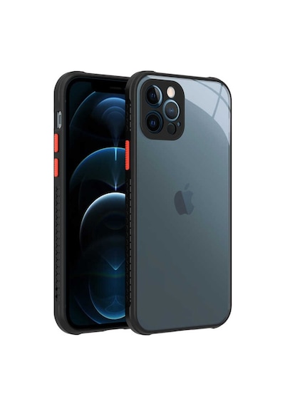 Apple Uyumlu  iPhone 12 Pro Kilif ??Zore Kaff Kapak-Siyah 525313266