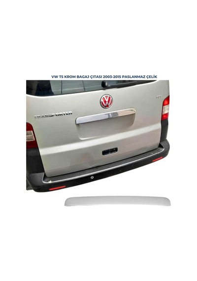 Vw T5 Transporter Krom Bagaj Çıtası 2003-2015 Arası Paslanmaz Çelik