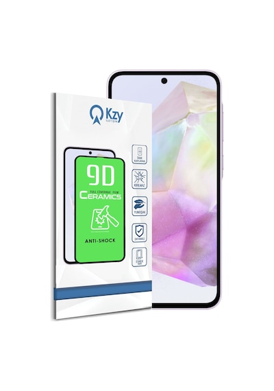 Samsung Galaxy A35 İle Uyumlu Tam Kaplayan Seramik Nano Esnek Ekran Koruyucu Cam