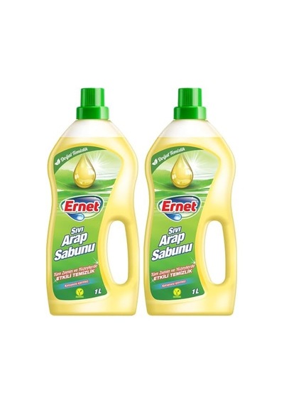 Ernet Temizlik Için Arap Sabunu 1000 Ml 2 Paketi 1000'li Set