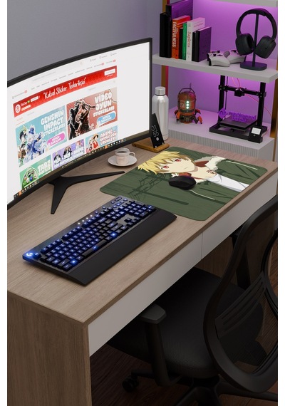Noragami Kaymaz Dikişli Kauçuk Oyuncu Mousepad V5 - 48x40 Xl Gaming Mouse Pad Fare Altlığı