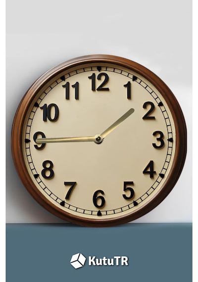 Klasik Ahşap Görünümlü 3d Mdf Duvar Saati 33 Cm Retro & Şık Dekorasyon Sdw306 Renkli