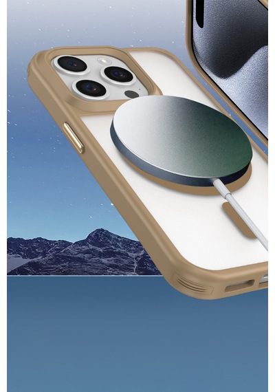 İphone 14 Pro Max Kılıf Enka Magsafe Silikon Kılıf - Titan Gri