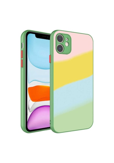 Apple Uyumlu iPhone 11 Kılıf Kamera Korumalı Renkli Temperli Zore X-cam Kapak No10