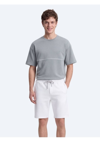Kip Gri Düz T-shirt