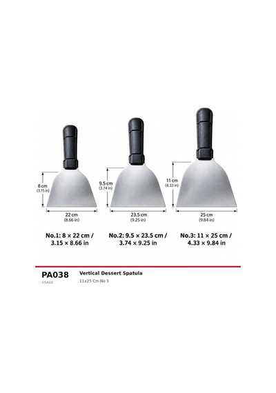Fida Tatlı Spatulası - No:3 120mm Gümüş