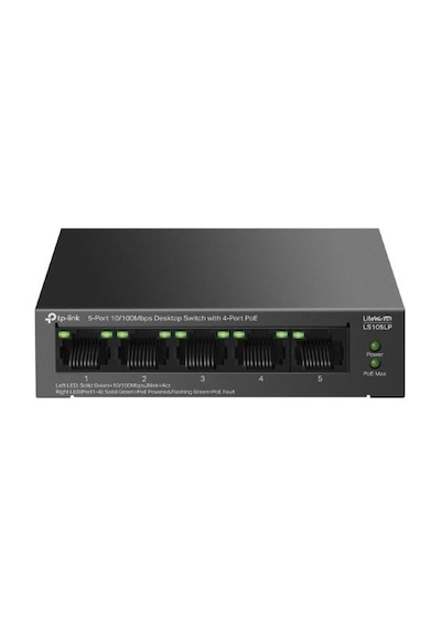 Tp-link Ls105lp 4 Port Poe+ 10/100 Mbps Switch Metal Kasa
