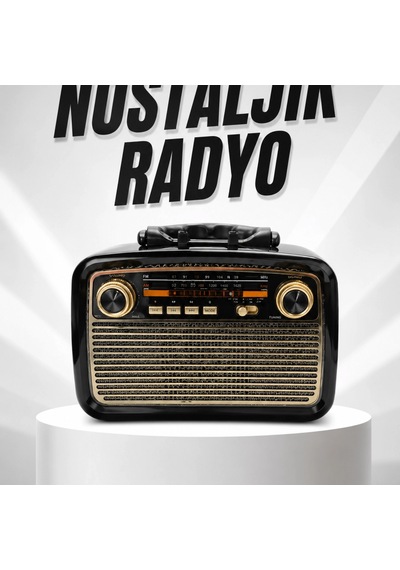 Nostaljik Bluetooth Radyo Usb, Sd Kart, Mp3 Ve El Feneri Özellikli Müzik Kutusu