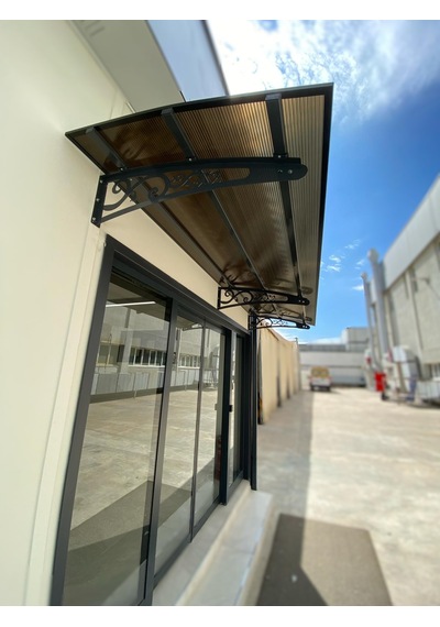 Metal Ayaklı 10 Mm Levhalı Pratik Sundurma 100x200 Cm Lale Model