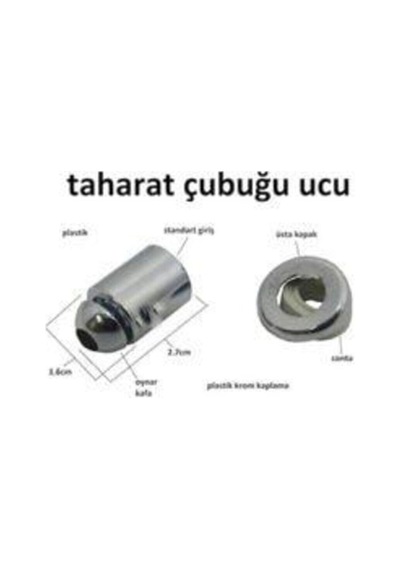 Taharet Çubuğu Ucu Oynar Perletörü Krom Renk Diğer