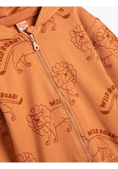 Koton Kapşonlu Sweatshirt Fermuarlı Baskılı Uzun Kollu Pamuklu Kahverengi 4smb10239tk 4SMB10239TK534 Kahve Koton Kapşonlu Sweatshirt Fermuarlı Baskılı Uzun Kollu Pamuklu Kahverengi 4smb10239tk 4SMB10239TK534 Kahve