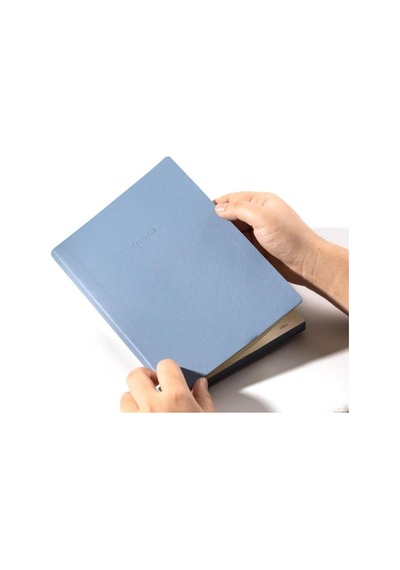 Deri Kaplı A5 96 Yp 70g Defter Kareli Siyah-mavi-kahverengi Çok Renkli