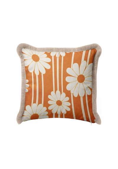 Retro Papatya Desenli Saçaklı Yastık Kılıfı-çiçek Temalı Boho Turuncu Vizon Püsküllü Kırlent Kılıfı Serin Yörünge Nova Retro Papatya Desenli Saçaklı Yastık Kılıfı-çiçek Temalı Boho Turuncu Vizon Püsküllü Kırlent Kılıfı Serin Yörünge Nova