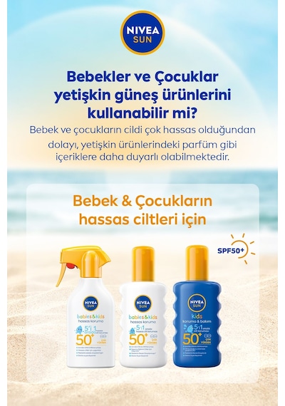 Sun Spf50 Yüksek Güneş Koruyucu Vücut Spreyi 200ml, Hassas Cilt, Yatıştırıcı, Uva Uvb,suya Dayanıklı