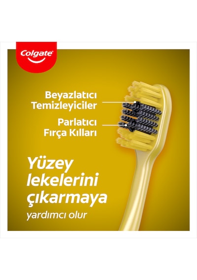Colgate 360 Charcoal Gold Yumuşak Diş Fırçası 2'li + Diş Fırçası Kabı