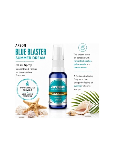 Areon 30 Ml Blue Blaster Summer Dream Oto Araç Spreyi Belirtilmemiş