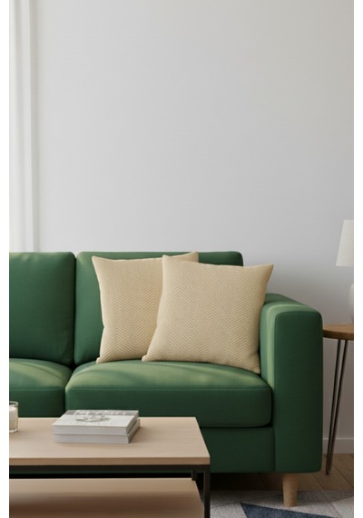 Miracolo Home Sarı Pamuklu Dekoratif Kırlent Kılıfı 43x43 2 Adet