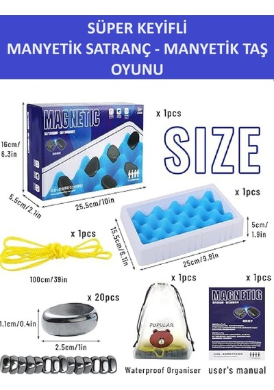 Süper Keyifli Manyetik Oyuncaklar Satranç - Manyetik Oyuncaklar Taş Oyunu - Harika Vakit Geçirmek İçin