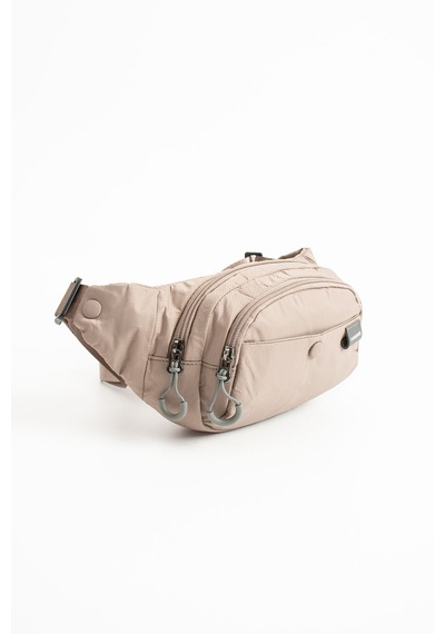 Özer-6036 Sanmorris Unisex Paraşüt Kumaş Koyu Gri Suya Dayanıklı 3 Bölmeli Bej - Kum