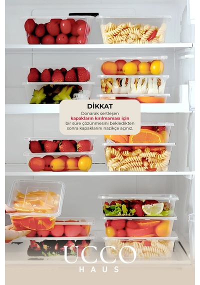 250 Adet 1 Litre Ekonomik Buzdolabı Dondurucu Erzak Sızdırmaz Saklama Kabı Seti Buzluk Organizer Şeffaf