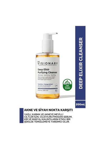 The Visionary Deep Elixir Sivilce ve Siyah Nokta Karşıtı Yüz Temizleme Jeli 200 ML