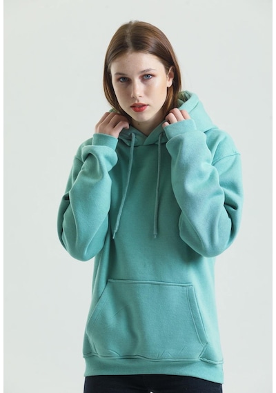 Şardonlu Sweat Turkuaz Renk -512 Yeşil