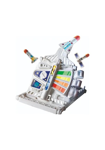 Clemento-ni Lisanslı Minik Astronot Roketli Ve Rampalı 15 Parça Uzay Çıkartmalı Eğitici Oyuncak Set