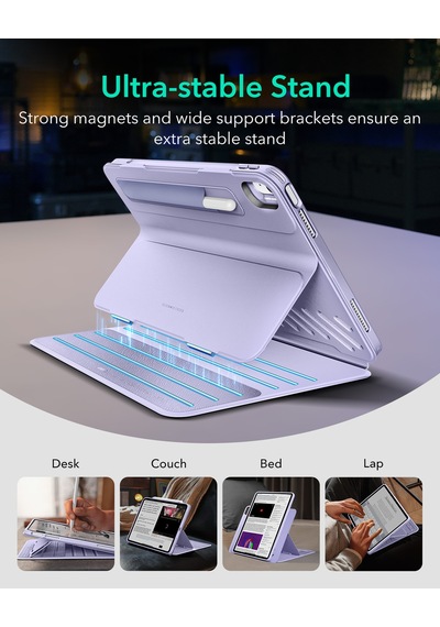 Apple Uyumlu iPad Air 13 M2-m3 2024 Shift Kılıf-mor Kapaklı Kılıf