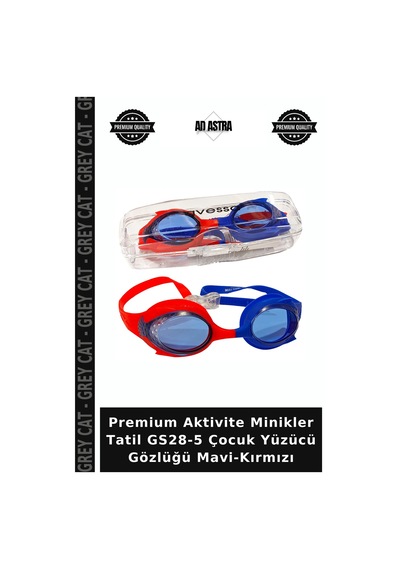 Premium Aktivite Minikler Tatil Gs28-5 Çocuk Yüzücü Gözlüğü Mavi-kırmızı Unisex