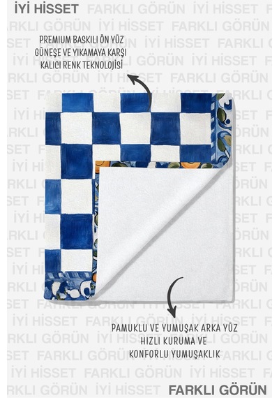Mavi Beyaz Damalı Akdeniz Plaj Havlusu-seramik Çini Görünümlü Marine Hızlı Kuruyan Mikrofiber Havlu Yumuşak Yosun Mavi Beyaz Damalı Akdeniz Plaj Havlusu-seramik Çini Görünümlü Marine Hızlı Kuruyan Mikrofiber Havlu Yumuşak Yosun