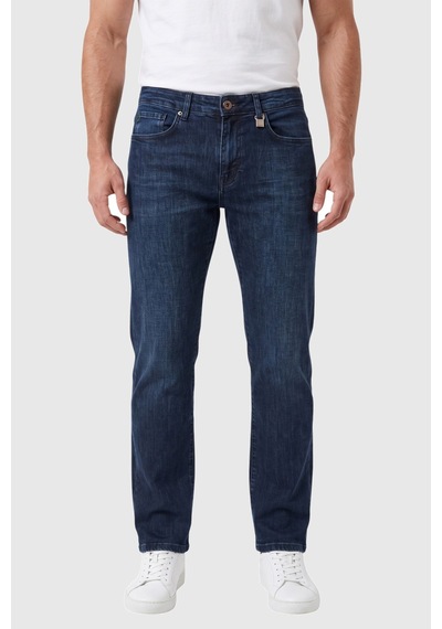 Rizzup Erkek Regular Fit Standart Kesim Likralı Taşlanmış Koyu Lacivert Kot Pantolon Esnek Pamuklu Jean 2600982 Rizzup Erkek Regular Fit Standart Kesim Likralı Taşlanmış Koyu Lacivert Kot Pantolon Esnek Pamuklu Jean 2600982