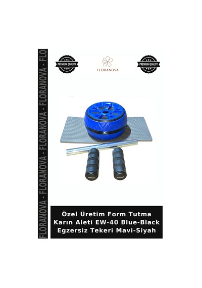 Özel Üretim Form Tutma Karın Aleti Ew-40 Blue-black Egzersiz Tekeri Mavi-siyah