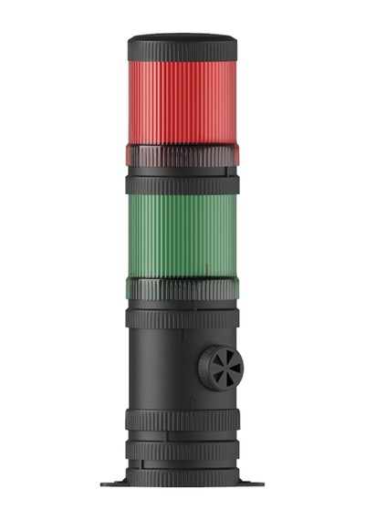 Mesan Ø70 2 Kat Işıklı Kolon Sabit Ampul Buzzer Taban Montaj 220Vac Ms 492.1.2.220Vac