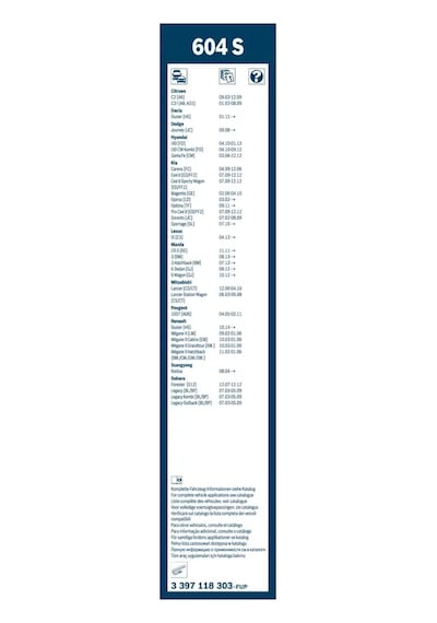 Silecek Süpürgesi - Dacia Duster, Sandero - Bosch-3397118303
