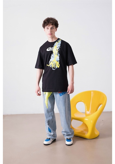 Flood Of Style Unisex Cactus Trails Siyah Tshirt