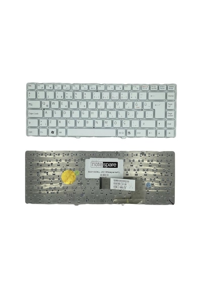 Sony İle Uyumlu Vaio Vgn-nw25gf/w, Vgn-nw265f, Vgn-nw265f/b, Vgn-nw26e Notebook Klavye Beyaz Tr
