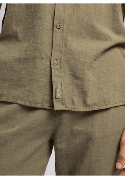 Lee Cooper Haki Erkek %100 Pamuk Gömlek 262 Lcm 241013 Weost Haki