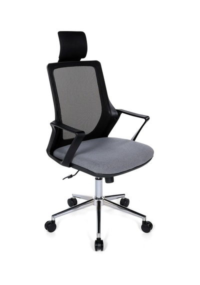 Ofisbazaar Alf Fileli Yönetici Koltuğu Ergonomik Başlıklı Ofis Koltuğu Gri Gri