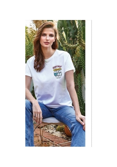 Berrak 8153 Kadın T-shirt Beyaz Beyaz