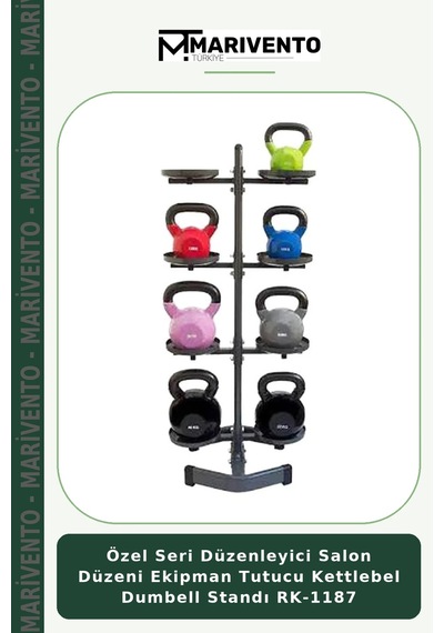 Özel Seri Düzenleyici Salon Düzeni Ekipman Tutucu Kettlebel Dumbell Standı Rk-1187