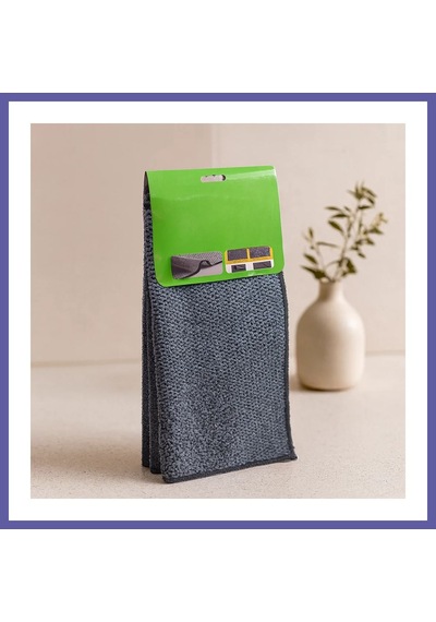 Bezos Çift Taraflı Mikrofiber & Tel Bez 4'lü 30x30 Cm - Zor Kir İçin Nıda Çok Renkli
