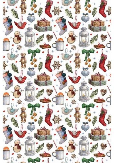 Kırmızı Christmas Dokuma Leke Tutmaz Masa Örtüsü Mso058n11