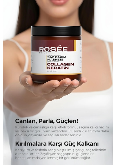 Kolajen Ve Keratin Saç Bakım Maskesi Onarıcı Repair Kolajen Saç Maskesi 500 Ml