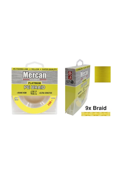 Mercan Platinum Pe 9X Örgü İp 150 M Sarı Misina
