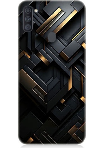 Samsung Galaxy M11 Uyumlu Geometrik Desen Desenli Silikon Kılıf