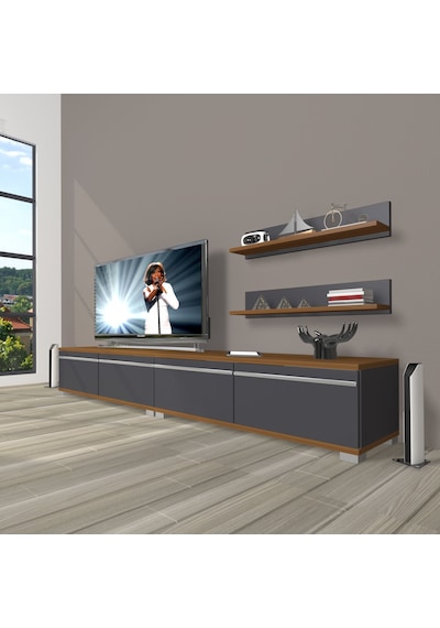 Decoraktiv Eko 220t Mdf Tv Ünitesi Tv Sehpası Parlak Beyaz