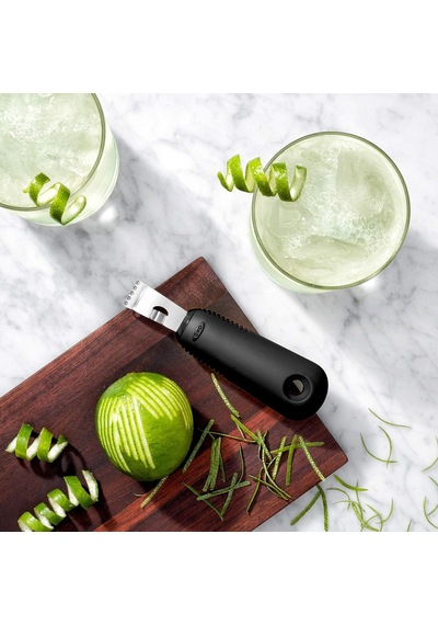 Oxo - Good Grips Soyma Bıçaklı Limon Rendesi Ve Limon Kabuğu Soyma Aleti, Siyah Diğer