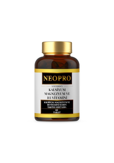 Neopro Kalsiyum, Magnezyum Ve D3 Vitamini İçeren Takviye Edici Gıda - 60 Tablet