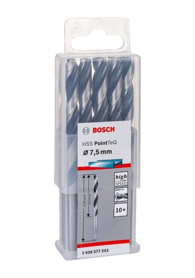 Bosch HSS-PointTeQ 7.5 mm 10'lu Paket Matkap Ucu - 2608577243