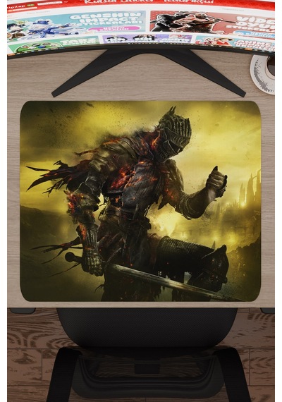 Dark Souls Kaymaz Dikişli Kauçuk Oyuncu Mousepad V3 - 48x40 Xl Gaming Mouse Pad Fare Altlığı